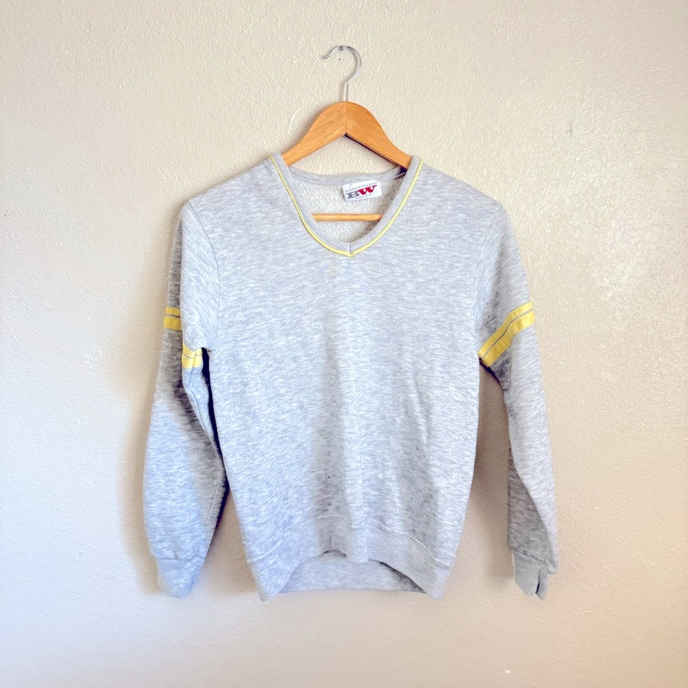 Vintage varsity style v neck sweater